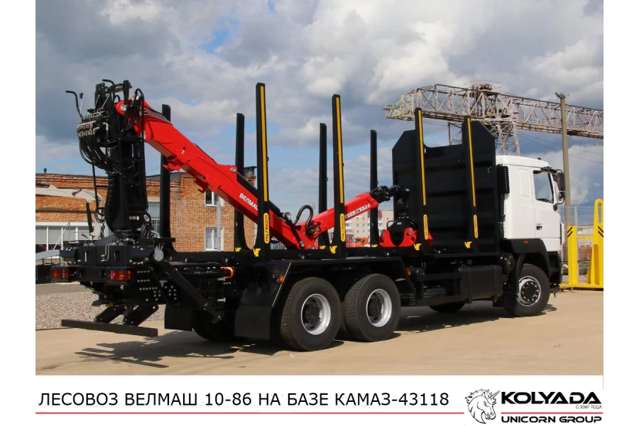 Лесовоз/Сортиментовоз ВЕЛМАШ ВМ10-86 на базе КАМАЗ-43118