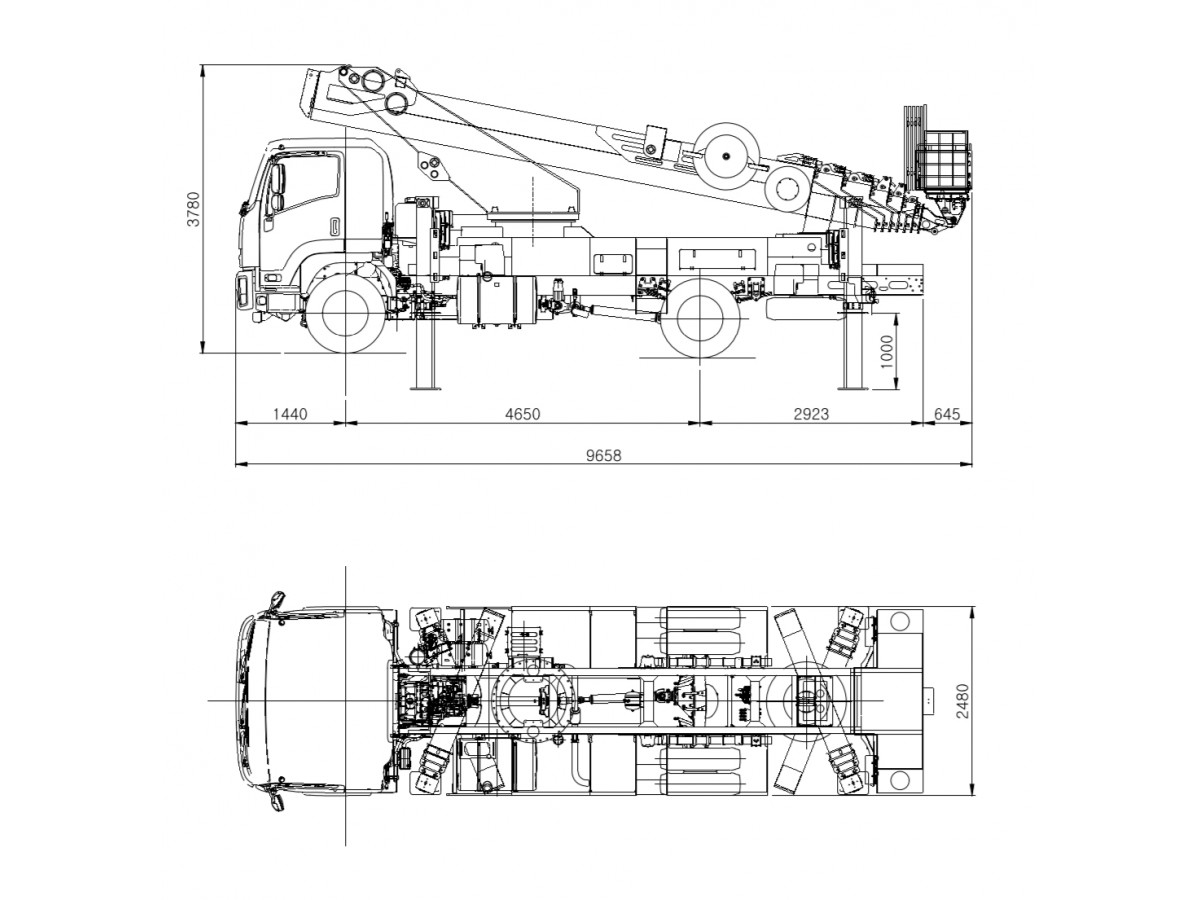 Автовышка DASAN DS460 на базе ISUZU FVR34
