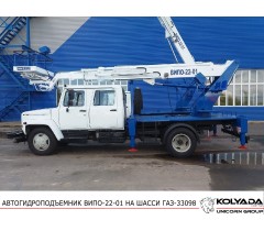 Автогидроподъемник ВИПО-22-01 на базе ГАЗ-33098 с 2-х рядной кабиной