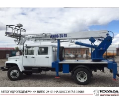 Автогидроподъемник ВИПО-24-01 на базе ГАЗ-33086 с 2-х рядной кабиной