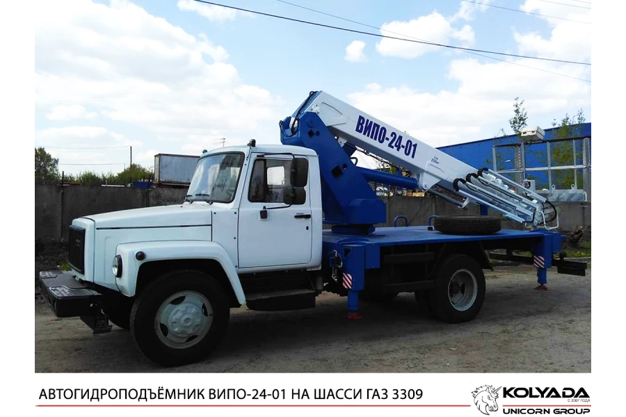 Автогидроподъемник ВИПО-24-01 на базе ГАЗ-33098 с 2-х рядной кабиной