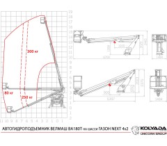 Автогидроподъемник ВЕЛМАШ ВА180Т на базе ГАЗ Садко NEXT