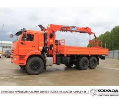 Бурильно-крановая машина DINTEK LS2056 на базе КАМАЗ-43118