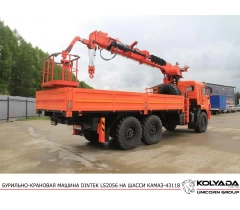 Бурильно-крановая машина DINTEK LS2056 на базе КАМАЗ-43118