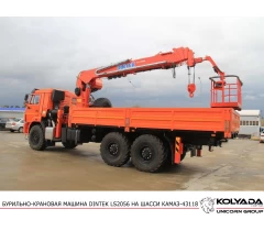 Бурильно-крановая машина DINTEK LS2056 на базе КАМАЗ-43118