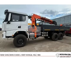 Бурильно-крановая машина SHACMAN X3000 6х6 с КМУ HANGIL HGC 986
