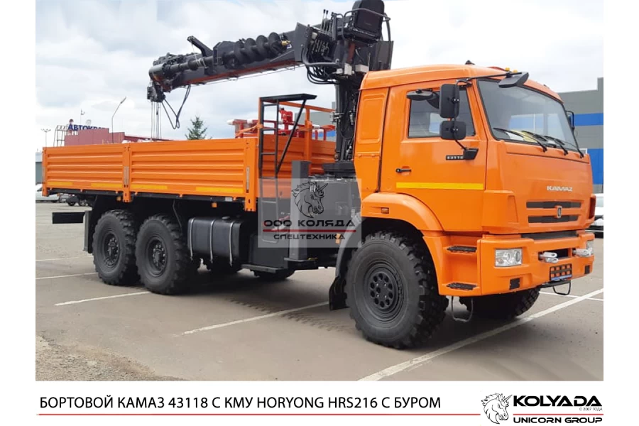 Бурильно-крановая машина HORYONG HRS216 на базе КАМАЗ-43118