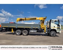 Бурильно-крановая машина  SOOSAN SCS 866LS на базе FAW CA3250