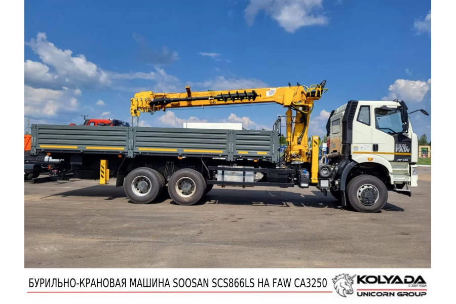 Бурильно-крановая машина  SOOSAN SCS 866LS на базе FAW CA3250