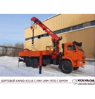 Бурильно-крановая машина UMM-76ТБ с люлькой на базе КАМАЗ-43118