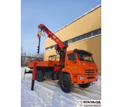 Бурильно-крановая машина UMM-76ТБ с люлькой на базе КАМАЗ-43118