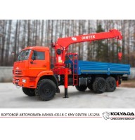 Кран-манипулятор DINTEK LS1256 на базе КАМАЗ-43118