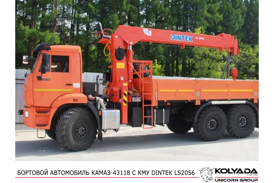 Кран-манипулятор DINTEK LS2056H на базе КАМАЗ-43118