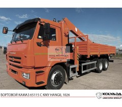 Бортовой КАМАЗ 65115 с КМУ HANGIL HGC 1026 