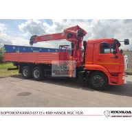 Бортовой КАМАЗ 65115 с КМУ HANGIL HGC 1026 