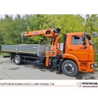 Бортовой КАМАЗ 43253 с КМУ HANGIL HGC 756 