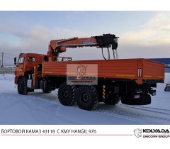 Бортовой КАМАЗ 43118 с КМУ HANGIL HGC 976