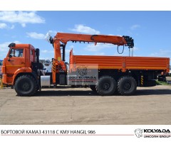 Бортовой КАМАЗ 43118 с КМУ HANGIL HGC 986