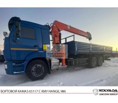 Бортовой КАМАЗ 65117 с КМУ HANGIL HGC 986