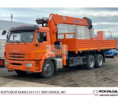 Бортовой КАМАЗ 65115 с КМУ HANGIL HGC 987