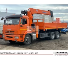 Бортовой КАМАЗ 65115 с КМУ HANGIL HGC 987