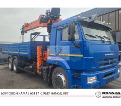 Бортовой КАМАЗ 65117 с КМУ HANGIL HGC 987