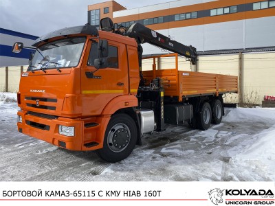 Кран-манипулятор HIAB 160T прямиком из Швеции на КАМАЗ-65115
