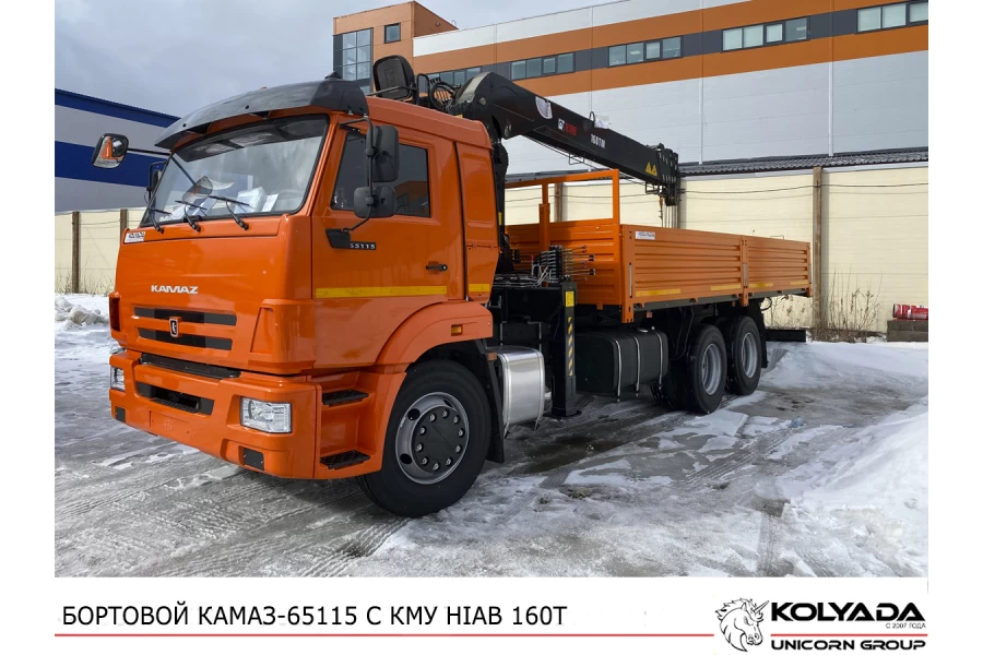 Кран-манипулятор HIAB 160 T на базе КАМАЗ-65115