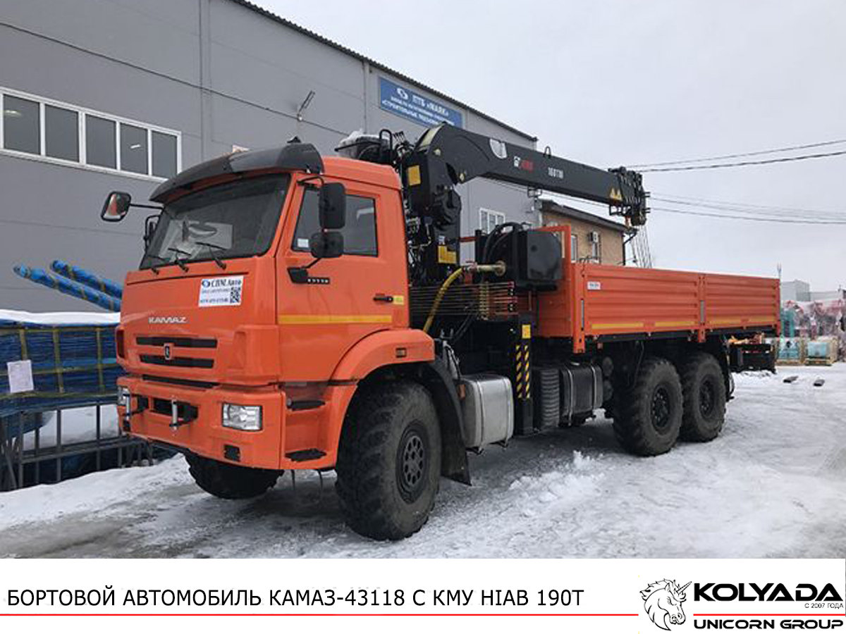 Кран-манипулятор HIAB 190T на базе КАМАЗ-43118