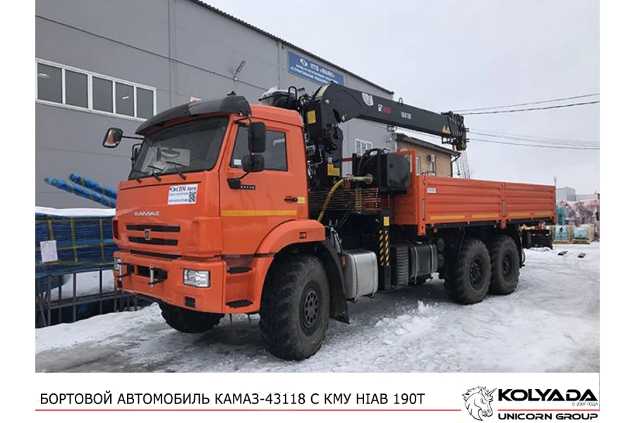 Кран-манипулятор HIAB 190T на базе КАМАЗ-43118