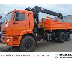 Кран-манипулятор HIAB 190T на базе КАМАЗ-43118