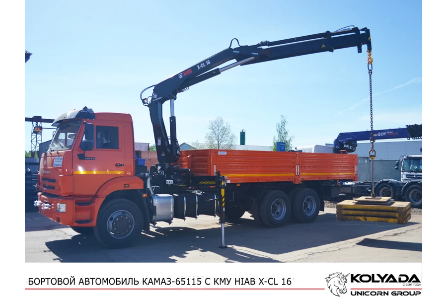 Кран-манипулятор HIAB X-CL 16 на базе КАМАЗ-65115