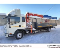 Бортовой FAW TIGER с КМУ 304 Бортовой FAW TIGER с КМУ 304