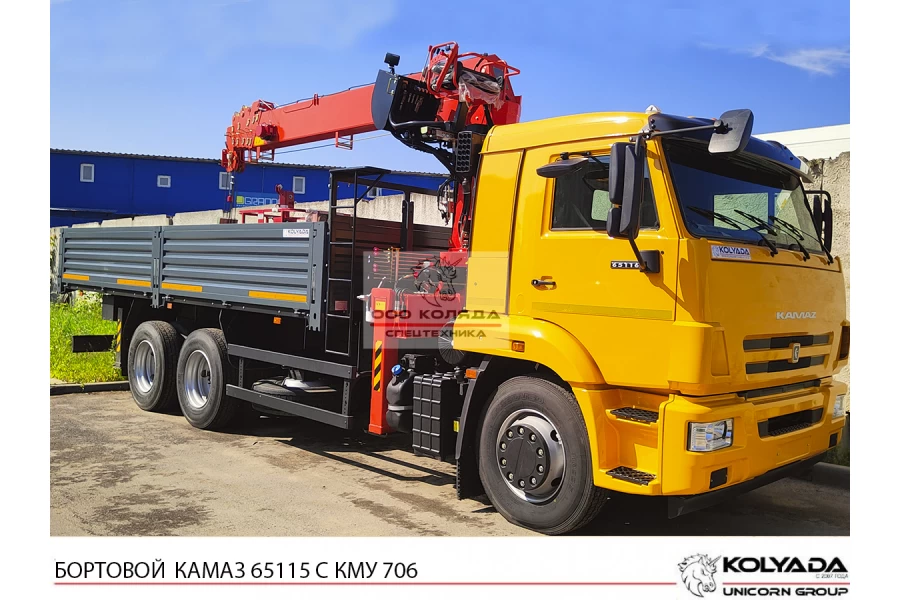 Кран-манипулятор 706 на базе КАМАЗ-65115