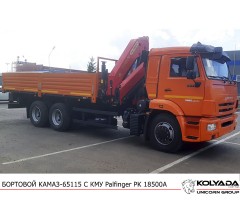 Кран-манипулятор Palfinger PK 18500A на базе КАМАЗ-65115