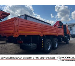 Кран-манипулятор SUNHUNK K168 на базе SAIC-IVECO Hongyan Genlyon