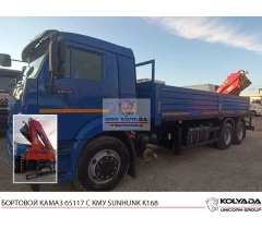 Бортовой КАМАЗ 65117 с КМУ SUNHUNK K168