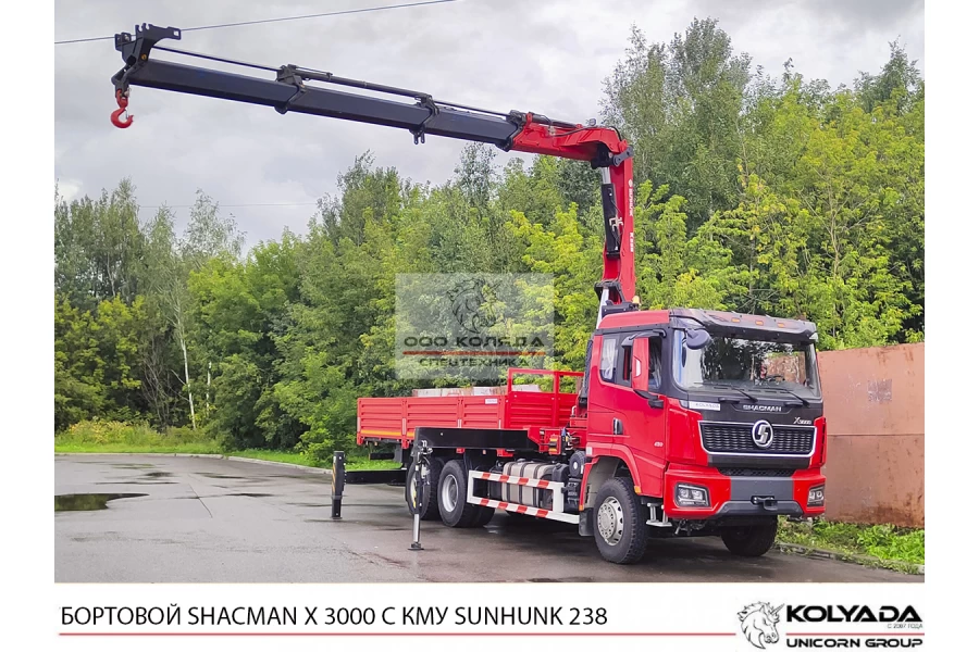 Бортовой SHACMAN X3000 6х4 с КМУ SUNHUNK K238