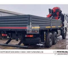 Бортовой SHACMAN X3000 6х6 с КМУ SUNHUNK K238