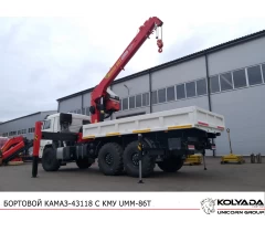 Бортовой КАМАЗ 43118 с КМУ УММ 806T