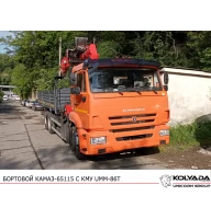 Бортовой КАМАЗ 65115 с КМУ УММ 806T