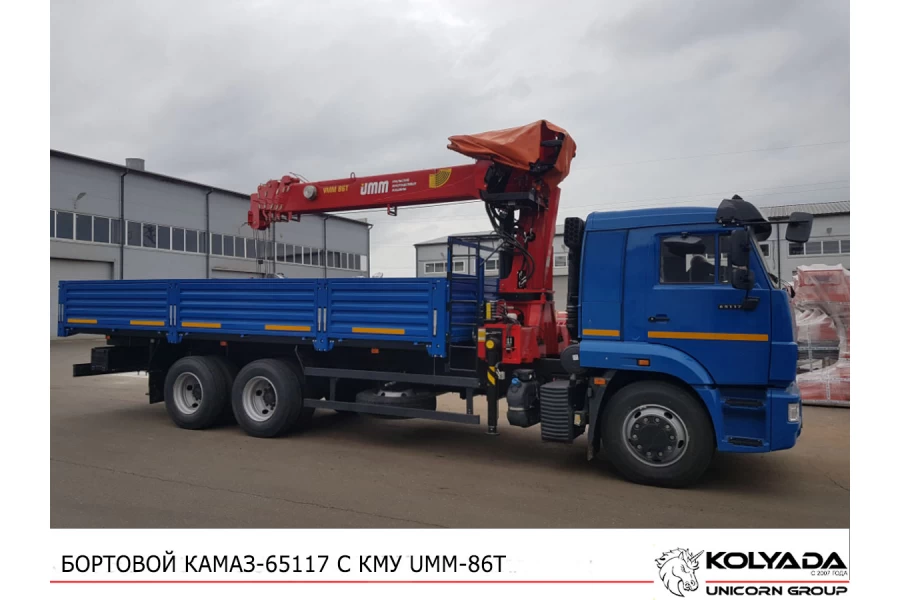 Бортовой КАМАЗ 65117 с КМУ УММ 806T
