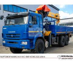 Бортовой КАМАЗ 43118 с КМУ XCMG SQS 200-6
