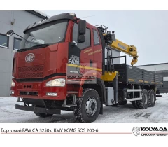Бортовой FAW CA 3250 с КМУ XCMG SQS 200-6