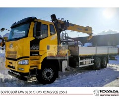Бортовой FAW CA 3250 с КМУ XCMG SQS 250-5
