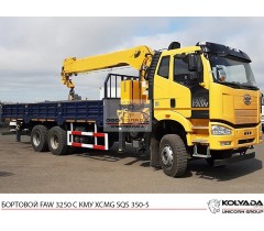 Бортовой FAW CA 3250 с КМУ XCMG SQS 350-5