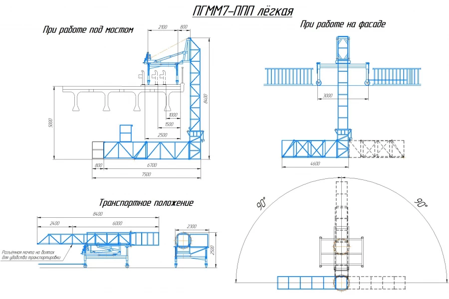 Мостовая платформа консольная ПГММ7–ППП лёгкая (ПМК-3)